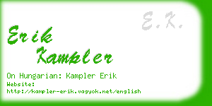 erik kampler business card